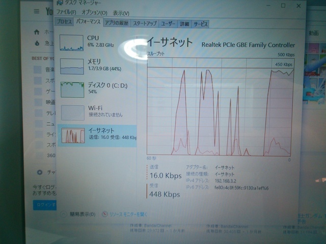 ネットワーク状況ADSL｜パソコン修理山口