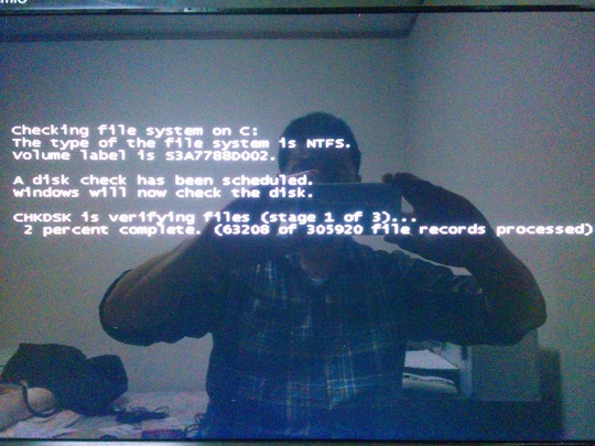 チェックディスク動作状況｜パソコン修理山口