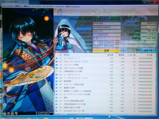 HDD状況｜パソコン修理山口