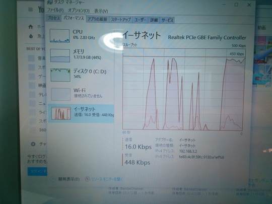 ネットワーク状況ADSL｜パソコン修理山口